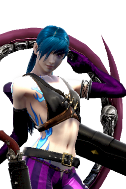 Jinx_v2 Mod:vodkalibur,Chem-pro_Kunimitsu_hair,Natsu_Face Series:Arcane Style:Tira // 256x384 // 254.1KB
